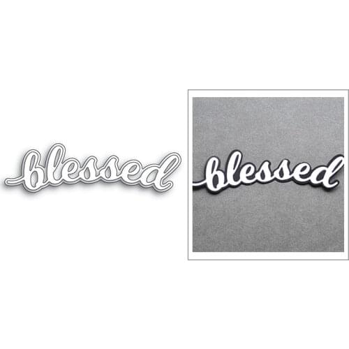 Christmas Blessed Word 2020 New Metal Cutting Dies for Scrapbooking and Card Making Album Decoration Embossing Craft No Stamps