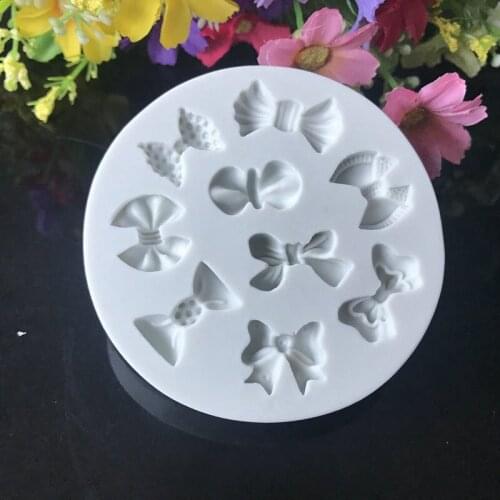 Silicone Mould Chocolate Decor Baking Mold Fondant Bow Icing Cake Topper Sugarcraft Cookies