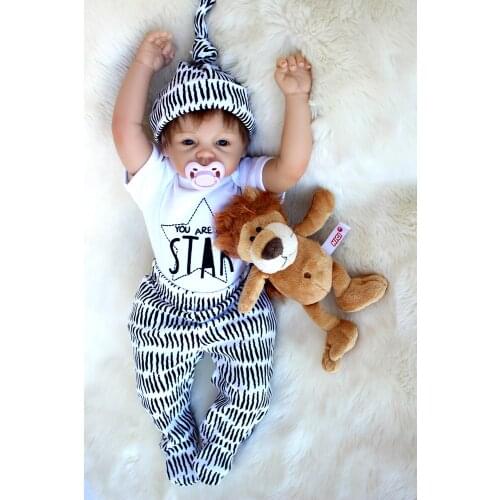 20" New Arrival Handmade Silicone Vinyl Lifelike Toddler Baby Bonecas Kid Bebe Doll Reborn Menina De Silicone