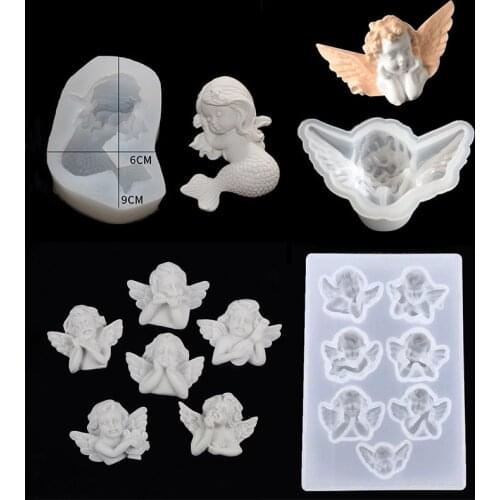 Silicone Mold angel mermaid beauty Pendants DIY mold Epoxy Resin UV Resin Jewelry Making component