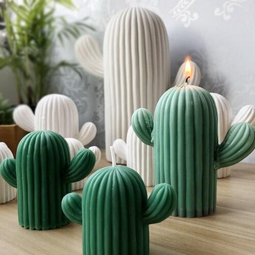 Cute Cactus 3 Size Candle Mold Silicone Mold Aromatherapy Plaster Mold Handmade Crafts Mold Diy Gifts Home Decoration