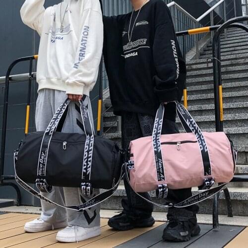 Yoga bags, sports and fitness bags, womens wet and dry separation, small portable luggage, light and large-capacity short