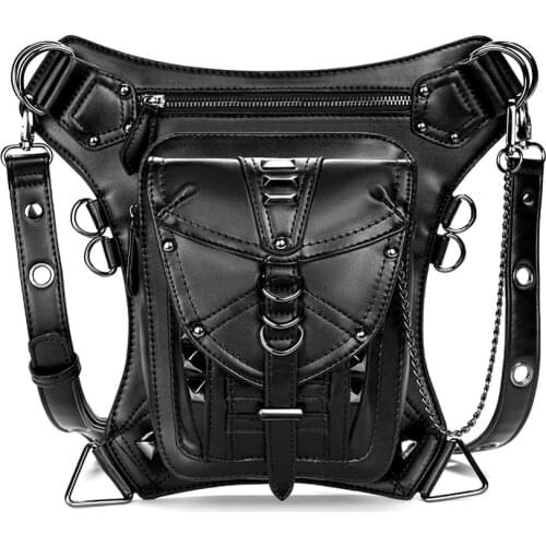 Vintage Steampunk Bag Steam Punk Retro Rock Gothic Retro Bag Goth Shoulder Waist Bags Packs Victorian Style Women Men Leg Bag W3