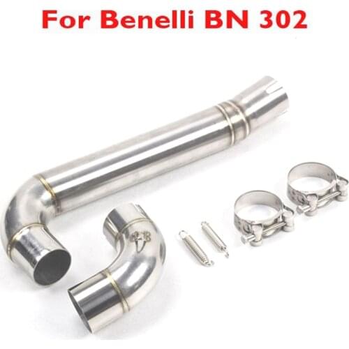 Motorcycle Slip on Exhaust Pipe System Connection Link Tube Pipe Modified Link Tube Pipe for Benelli BN302