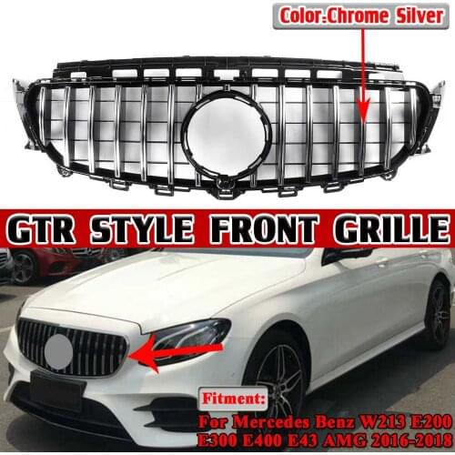 High Quality W213 Grille Car Front Bumper Grille Grill For Mercedes For Benz W213 E-Class E200 E300 E400 E43 For AMG 2017-2018