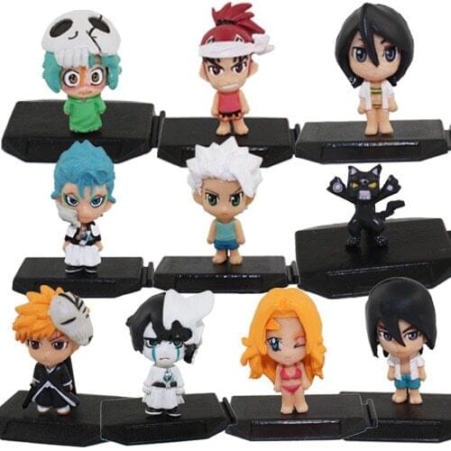 Japanese Anime Figure Bleach Ichigo Kurosaki Orihime Inoue PVC Collection Model Toy Figure Toys 10pcs/lot