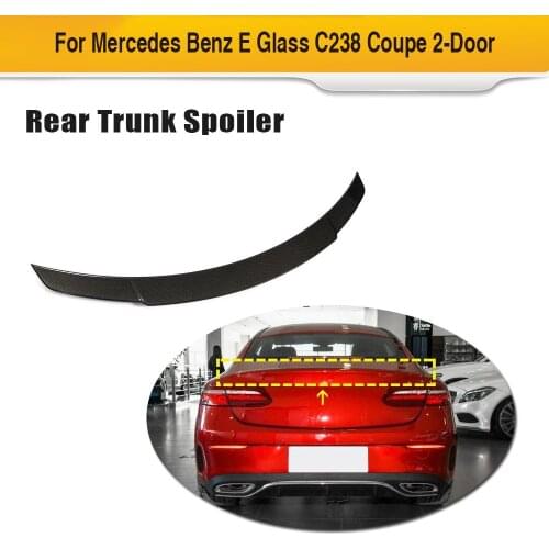 Carbon Fiber Car Rear Trunk Spoiler Wing Lip For Mercedes-Benz E Class C238 Coupe 2017 - 2019 Rear Boot Lid Spoiler Wing