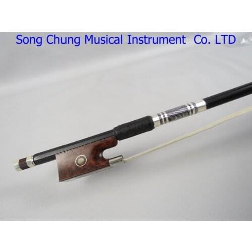 1 pcs carbon fiber bow , snake wood tail bow library, playing special white horse tail bow
