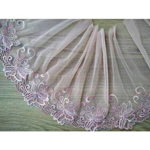 10Yards Lovely Laces Ribbon 24cm Width Embroidered Net Lace Trims for Sewing Decoration Diy Garment Accessories New Arrival