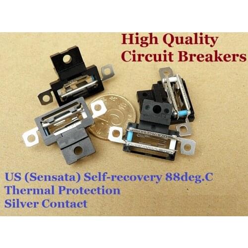 100PCS Made In USA Self-recovery 88 deg.C Thermal Protection Silver Contact High Quality Circuit Breaker
