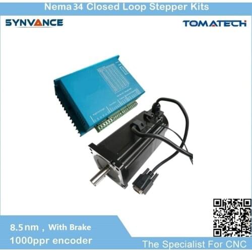 2 Phase 8.5nm nema34 Hybrid servo motor and driver WITH BRAKE