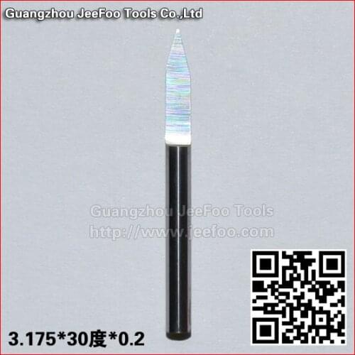 3.175*30degree*0.2 Flat Bottom Carving Bits, Engraving Tool Bits,Woodworking Cutter/Acrylic carving bit sharp milling bits