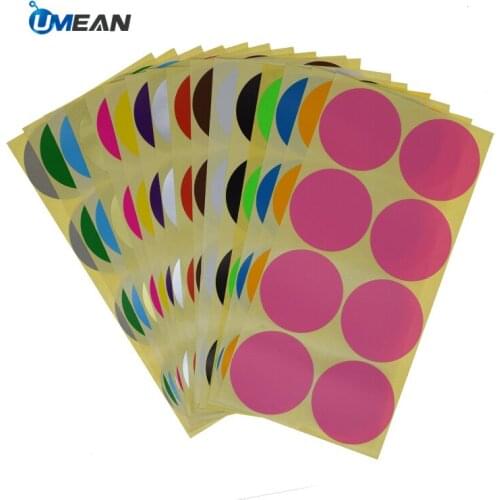 8pcs/lot 50mm Self Adhesive Blank Round Dot Sticker Label Paper DIY Hand Made Gift Packaging Tags Stickers Pink White Black