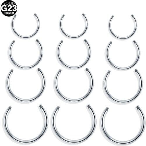 G23 Titanium Nose Piercing Accessories 14/16G Tragus Labret Replacement Piercing Post Only No Ends Gauges Body Jewelry
