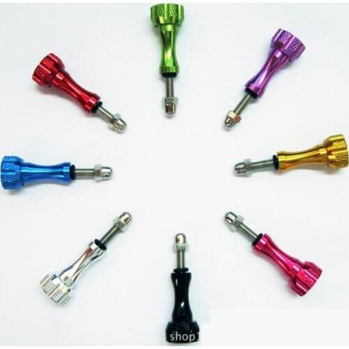 CNC Aluminum Knob Bolt Nut Screw Long Thunb Screw for Xiaomi Yi GoPro Hero 4 3+ SJCAM Camera