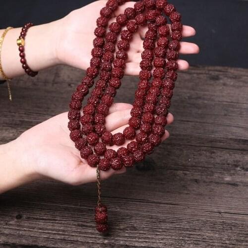 108 bracelet Buddha beads 15mm disk dragon 6 Nepal five machine brush paste pulp King Kong Bodhi
