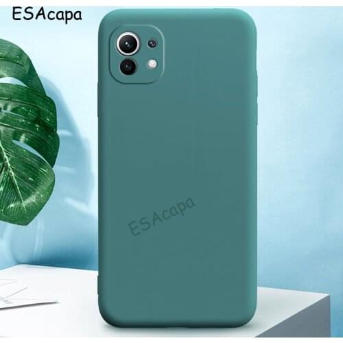 For Xiaomi Mi 11 Case Liquid Silicone Protection Lens Phone Cases For Xiaomi Mi 11 Matte Soft Shockproof Back Cover