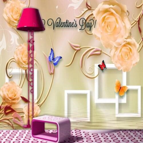 Dropship Colomac Wallpaper Flowers Dream Rose Beautiful Silk Living Room Wall Paper Waterproof Wallpaper Papel Mural Infantil