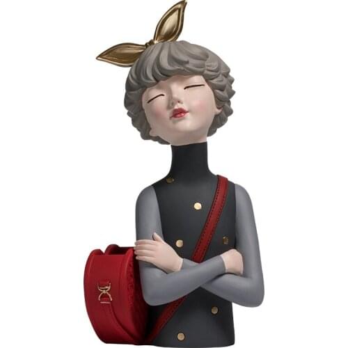 European Umbrella Character Girl Resin Ornaments Home Livingroom Table Sculpture Crafts Bedroom Desktop Accessories Decoration