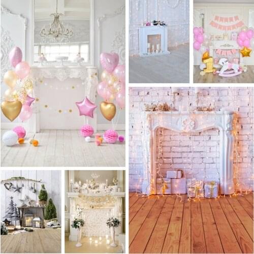 Yeele White Wall Table Glass Shelf Flower Stone Baby Photography Backgrounds Customized Photographic Backdrops for Photo Studio