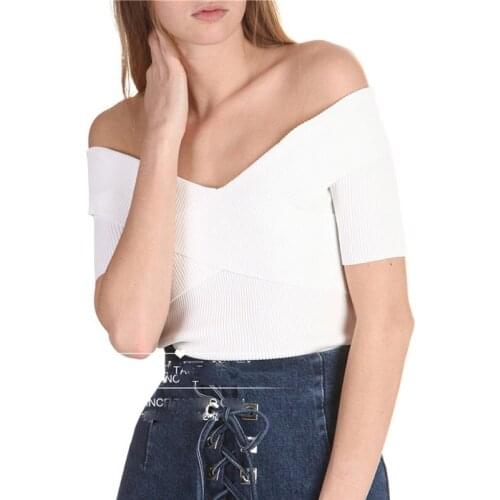 Patads French womens s s spring summer one neck sexy T-Shirt Top Galina s2540e 2 colors