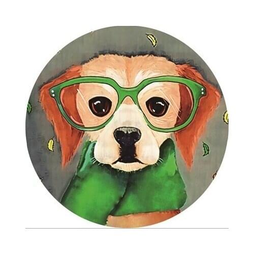 Round cartoon printed soft carpet non-slip childrens carpet boy and girl game pad computer chair floor mat family children