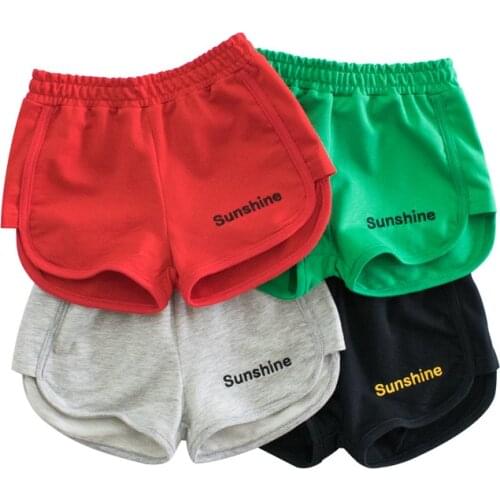 Summer Girl Boy Sports Shorts Children Kids Sunshine Cotton Sport Short Pants