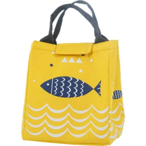 1 Pcs Cute Cartoon Insulation Bags Large Capacity Picnic Thick Aluminum Foil Insulation Package Lunch Bags