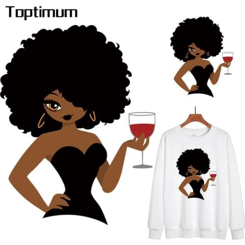 Fashion Girl Iron On Patches For Clothing Thermal Transfer Stickers Stripe On Clothes Patches Women T-shirt Decal Diy applique