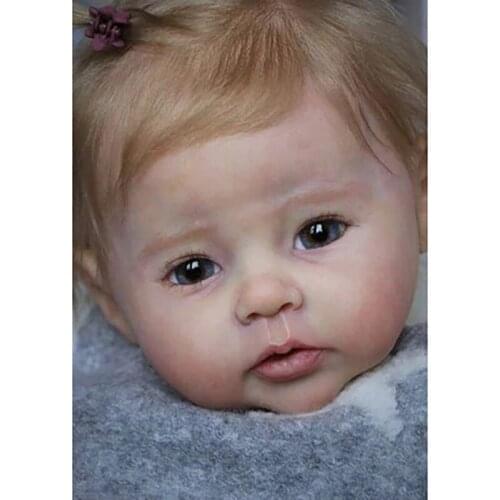 Reborn Doll Kit 20inch Realistic Raven Baby DIY Unfinished Doll Parts Fresh Color Flexible Touch DIY Toy Drop Shipping