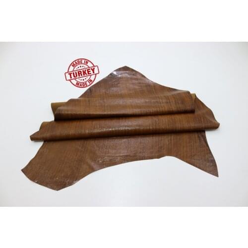 Real Sheep Skin Brown 1 Mm Tanned Leather Ready Made Pieces Craft Products Wallet Bag Clothes Shoe Design Making