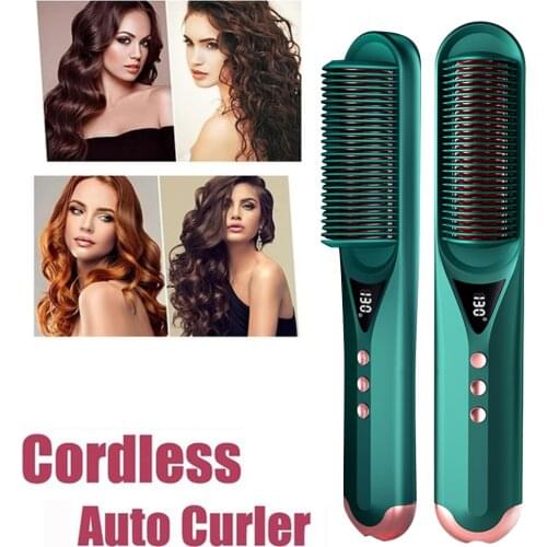 Professional Electric Hair Straightener Curler Hair Straightening Comb Hair Styling Tool Safe 7-Speed Thermostat Fast Heating