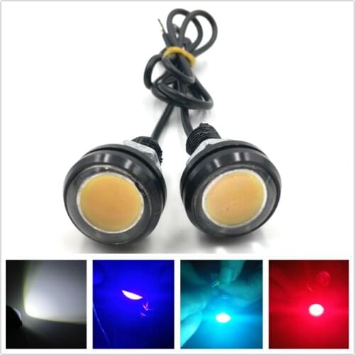 2X 23mm 9W White Red Yellow Ice Blue Car LED Eagle Eye Light Fog Reverse Signal Daytime Running Bulb Lamp 12V 24V