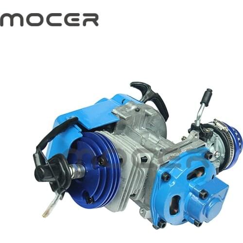 Blue Motorbike Pocket Bike 2 Stroke Pull Start Engine For Go Kart Dirt Petrol Scooter Motor Motocross FDJ-002-1