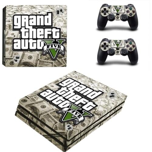 Grand Theft Auto GTA 5 PS4 Pro Stickers Play station 4 Skin Sticker Decal For PlayStation 4 PS4 Pro Console & Controller Skins
