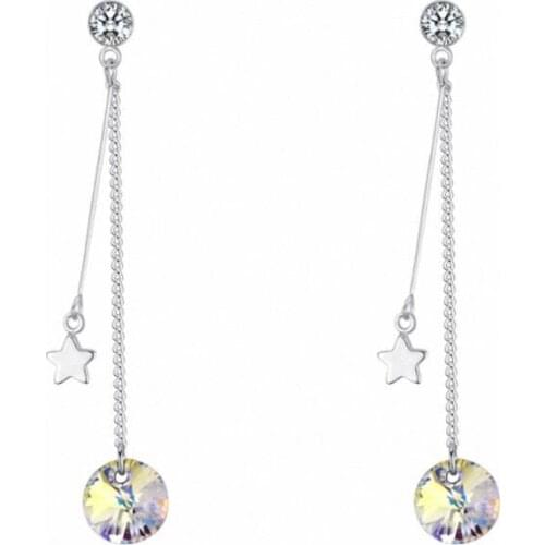 TRACYSWING Element Brand Real Austrian Crystals Fashion Heart trendy Dangle Earrings For Women Th-131513