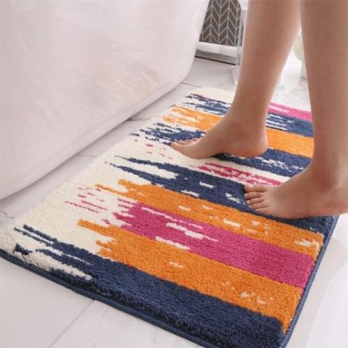 Bathroom Absorbent Mat Soft Non-slip Shower Bath Rug Graffiti Simplicity Kitchen Door Floor Carpet Bedroom Living Room Doormat