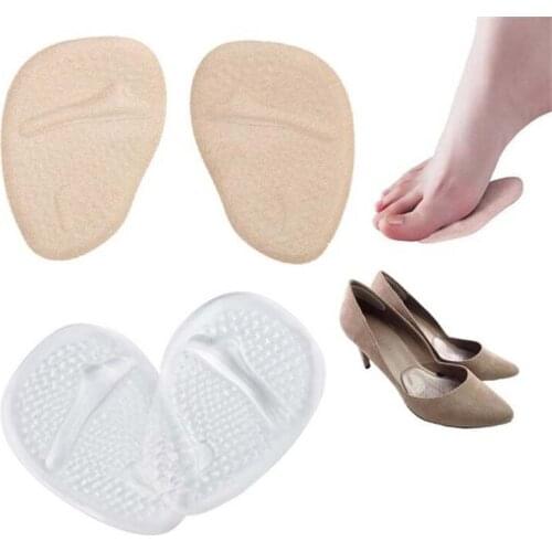 Women Soft Silicone Gel Cushion Insoles Metatarsal Support Insert Pad Orthopedic Silicone Flatfoot Corrector Anti Slip Shoe Pads
