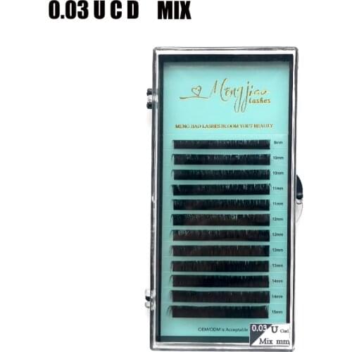 0.03 Eyelash Extension MIx length eyelashes for building Natural Long eye lashes natural lashes U d c Curl Wholesale price