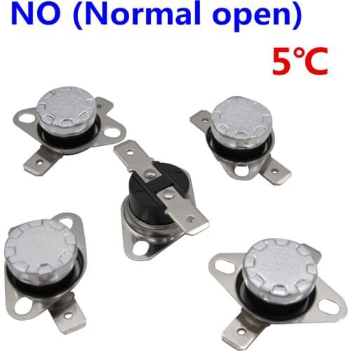 10pcs/lot KSD301 10A250V 5 Degree Celsius (N.O.) Normally Open Temperature control Switch Thermostat Thermal Protector