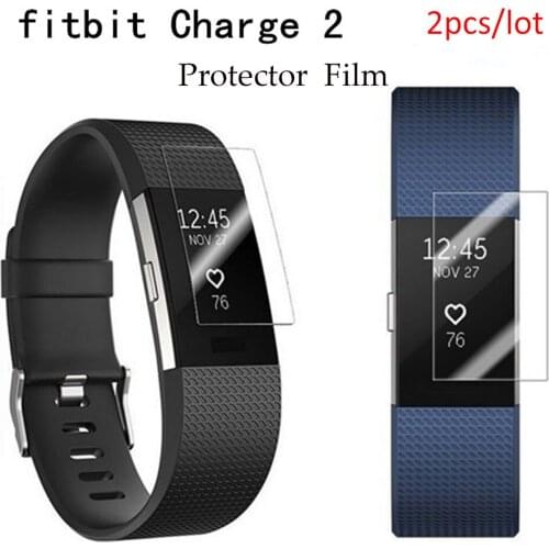 2Pcs Screen Protector Film for Fitbit Charge 2 Charge 2 Band Anti-Scratch TPU Cover Screen Clear Ultra Thin