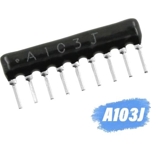 20pcs DIP exclusion 9pin 10K ohm 9 PINS A103J 9A103 9A103J Network Resistor array