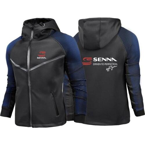 Ayrton Senna 2021 Mens Spring Autumn Zipper Jackets Customize Racing Suits Men Hoodies Print Sweatshirts Cotton Hip Hop Coats