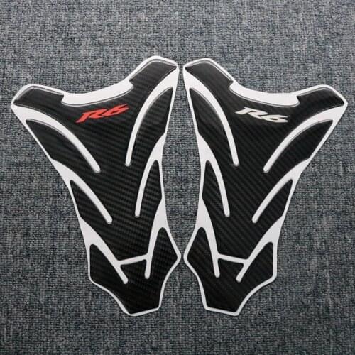 3D Carbon Fiber Motorcycle Fuel Tank Pad Cover Protector Decal Stickers For Yamaha YZF R6 YZF-R6 YZF-R6