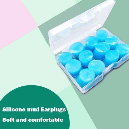 6Pcs Waterproof Silicone Mud Earplugs Insulation Ear Protection Anti-Noise Sleeping Plugs Swimming Travel Quiet Noise Reduction