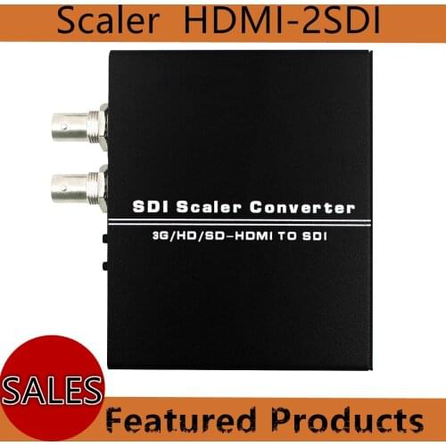 Scaler HDMI to 2 SDI Converter Adapter 1080p Full HD 2 Port SD-SDI/HD-SDI/3G-SDI BNC SDI with switch button for TV DVD Monitor