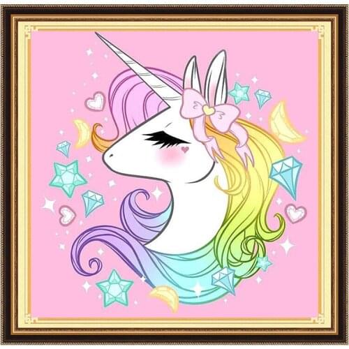 OSH Full needlework diy diamond painting Unicorn square/round/crystal drill mosaic embroidery rhinestone wall decoration