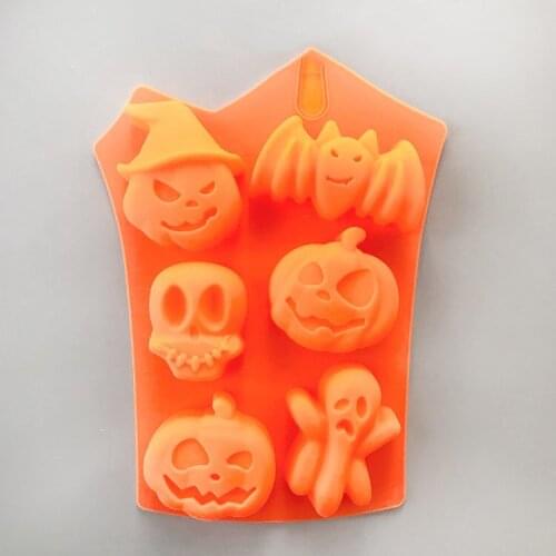 Halloween Christmas Ghost Pumpkin Silicone Handmade Scented Aroma Candle Mold DIY Soap Clay Resin Epoxy Plaster Decoration