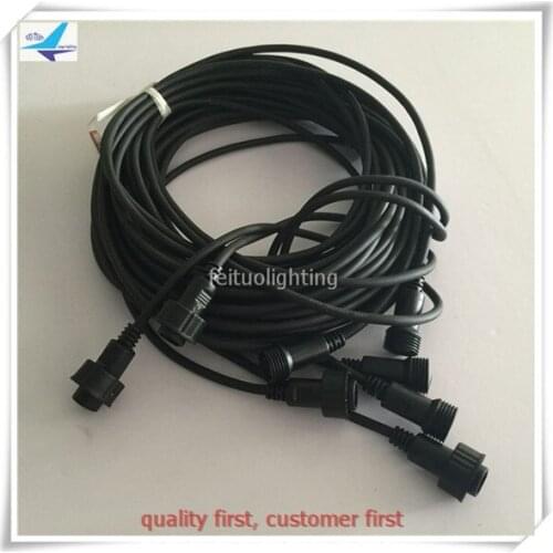Free Shipping 1.5 Meter Length 3PIN Waterproof DMX Cable Outdoor Ip65 DMX Extension Cable Use For Stage Light To Light