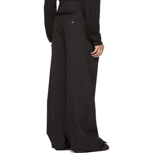 Men retro fashion street style loose large size casual straight suit trousers Japan and Korea style mid-waist design trousers